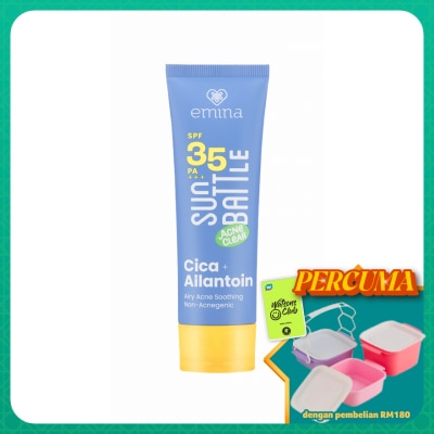EMINA - Sun Battle SPF 35 PA +++ Acne Clear Cica + Allantoin Airy Acne Soothing 50 ml