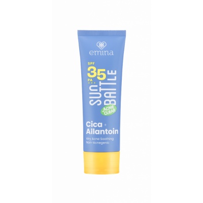EMINA - Sun Battle SPF 35 PA +++ Acne Clear Cica + Allantoin Airy Acne Soothing 50 ml