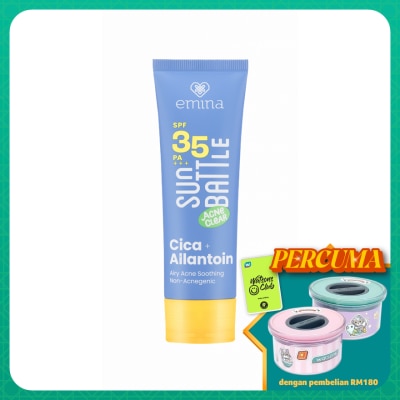 EMINA Sun Battle SPF 35 PA +++ Acne Clear Cica + Allantoin Airy Acne Soothing 50 ml