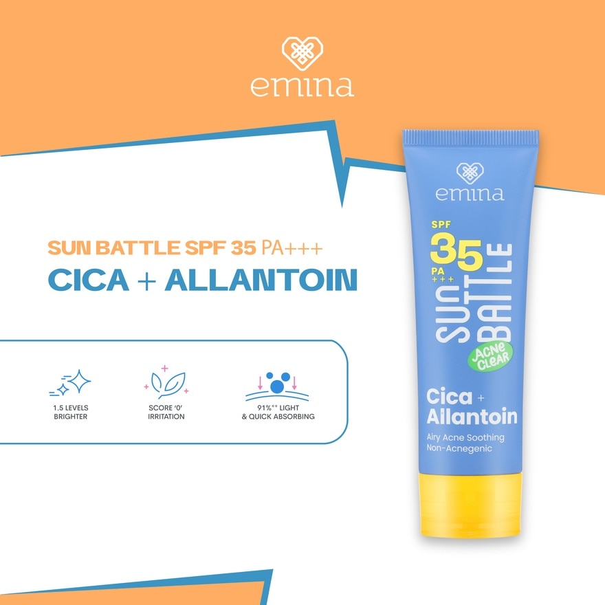 Sun Battle SPF 35 PA +++ Acne Clear Cica + Allantoin Airy Acne Soothing 50 ml