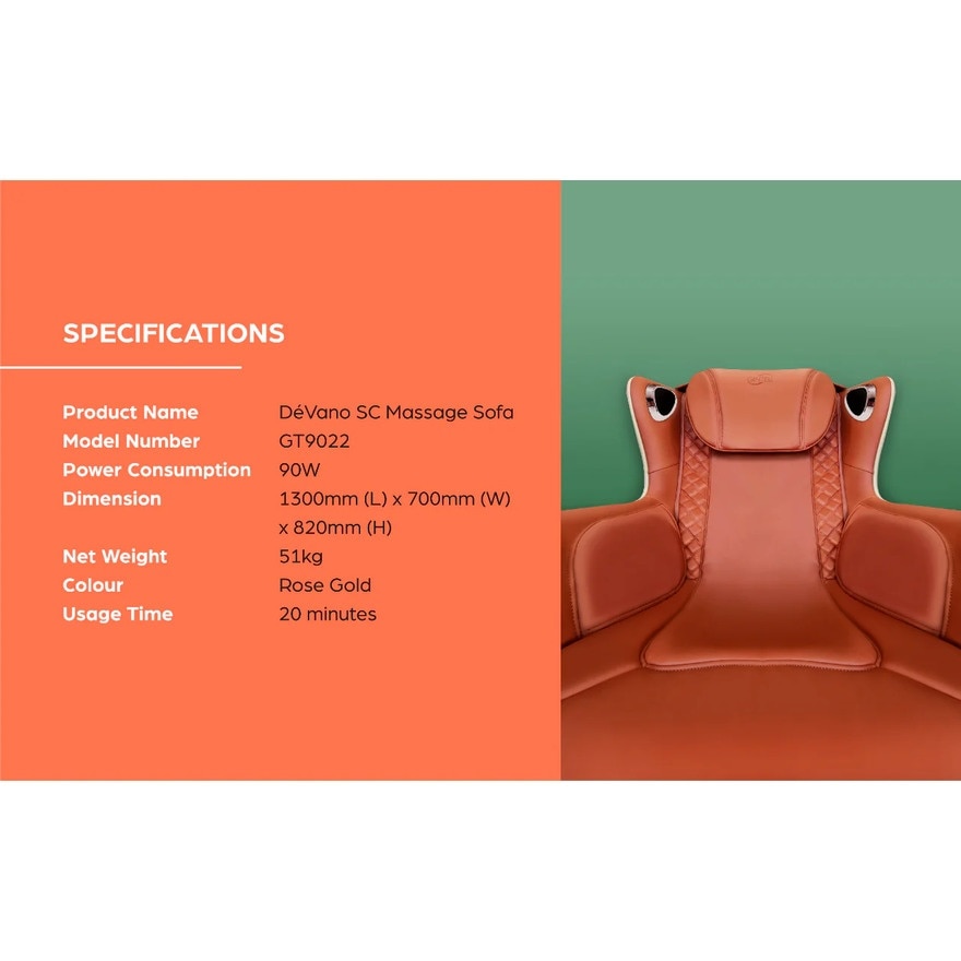 DeVano SC Queen Massage Sofa GT9022