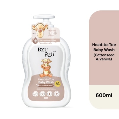 BZU BZU - Head-to-Toe Baby Wash (Cottonseed & Vanilla) 600ml