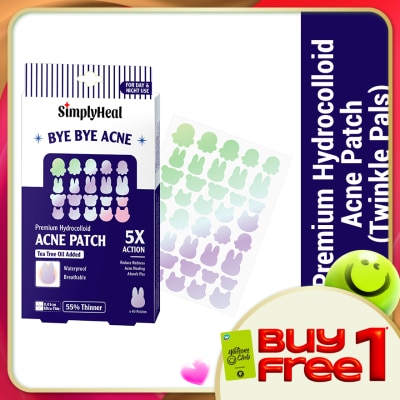 SIMPLYHEAL - Twinkle Pals Day & Night Premium Hydrocolloid Acne Patch 40s