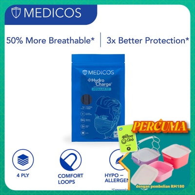 MEDICOS - 4ply HydroCharge Regular Fit Oxford Blue 12's