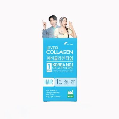 EVER COLLAGEN - Collagen Hair Cranberry Flavored 3g x 10s