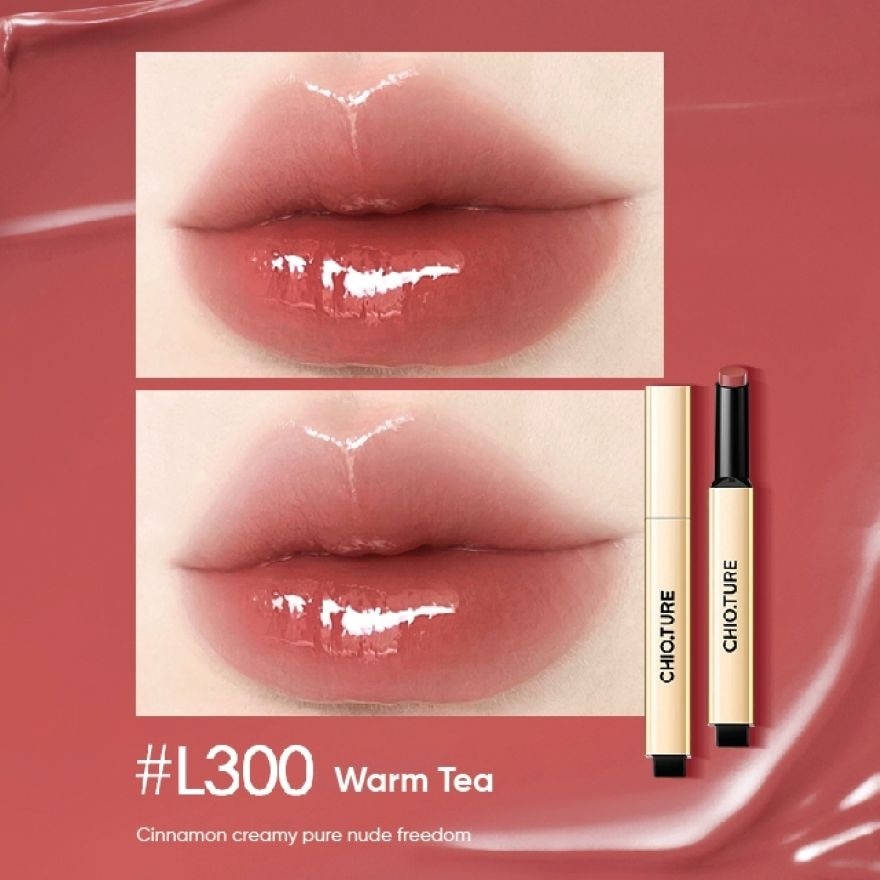 Solid Lip Gloss Small Gold Tube Lipstick L300
