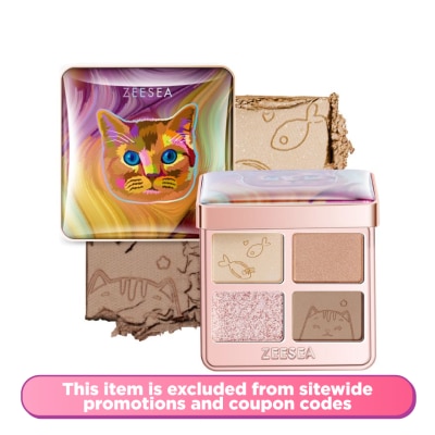 ZEESEA Tipsy Kitty Eyeshadow Quad 01 Milk Tea