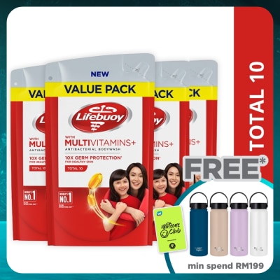 LIFEBUOY Bodywash Refill Total 10 Bundle of 4 x 800 ml