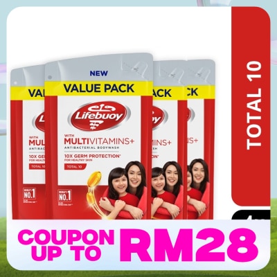 LIFEBUOY Bodywash Refill Total 10 Bundle of 4 x 800 ml