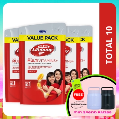 LIFEBUOY - Bodywash Refill Total 10 Bundle of 4 x 800 ml