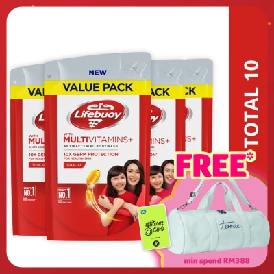 LIFEBUOY Bodywash Refill Total 10 Bundle of 4 x 800 ml