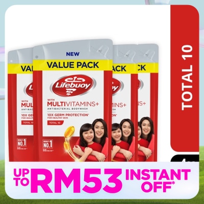 LIFEBUOY Bodywash Refill Total 10 Bundle of 4 x 800 ml