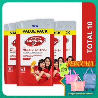 LIFEBUOY - Bodywash Refill Total 10 Bundle of 4 x 800 ml