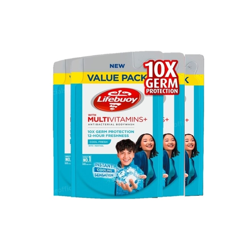 Bodywash Refill Cool Fresh Bundle of 4 x 800 ml