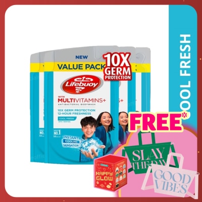 LIFEBUOY Bodywash Refill Cool Fresh Bundle of 4 x 800 ml