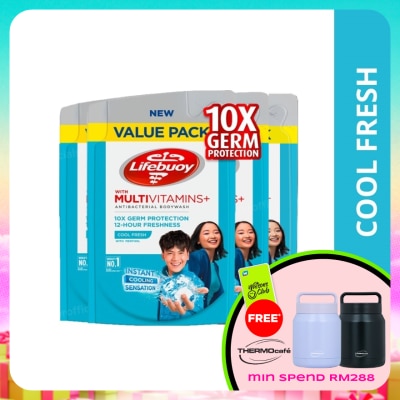 LIFEBUOY - Bodywash Refill Cool Fresh Bundle of 4 x 800 ml