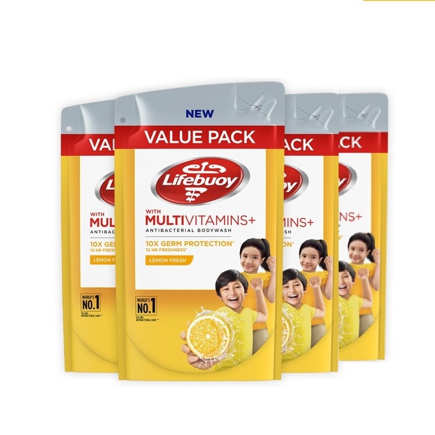 Bodywash Refill Lemon Fresh Bundle of 4 x 800 ml
