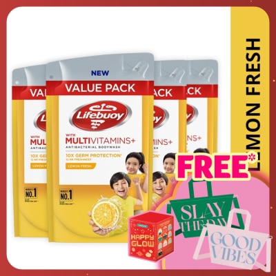 LIFEBUOY Bodywash Refill Lemon Fresh Bundle of 4 x 800 ml