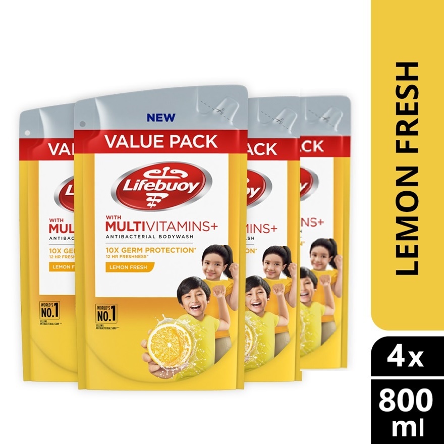 Bodywash Refill Lemon Fresh Bundle of 4 x 800 ml