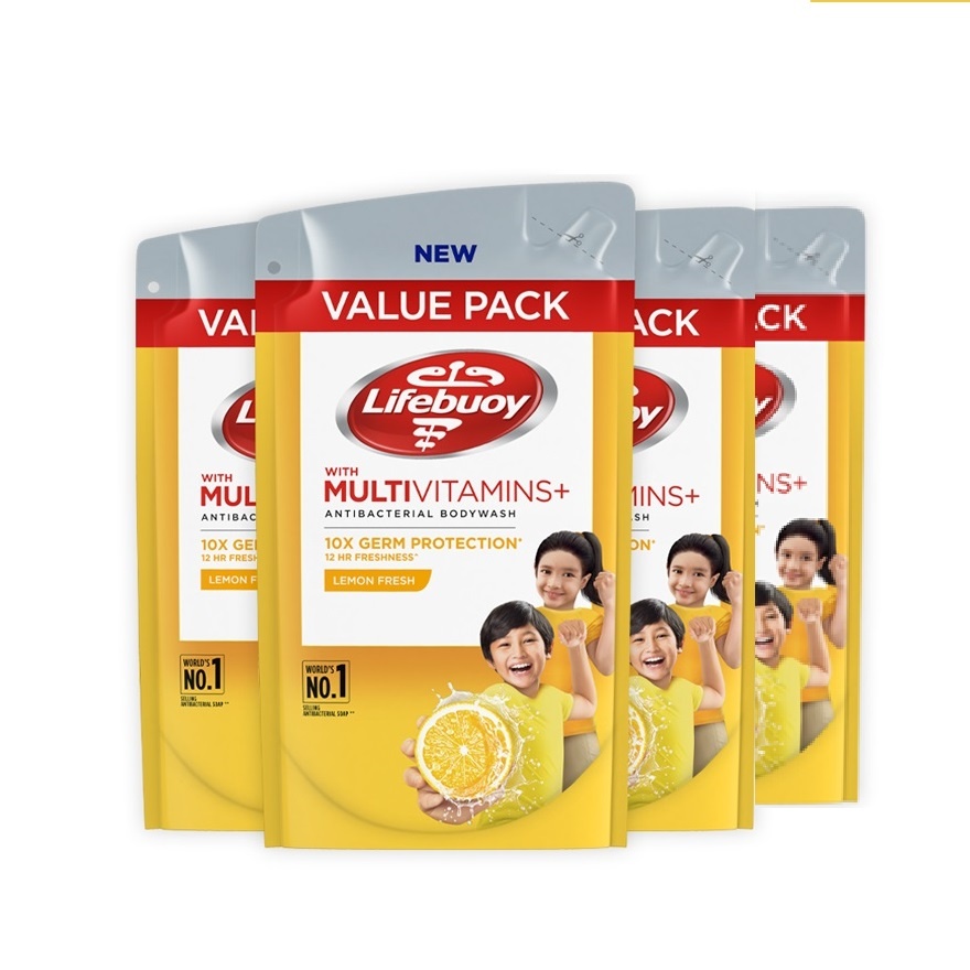 Bodywash Refill Lemon Fresh Bundle of 4 x 800 ml