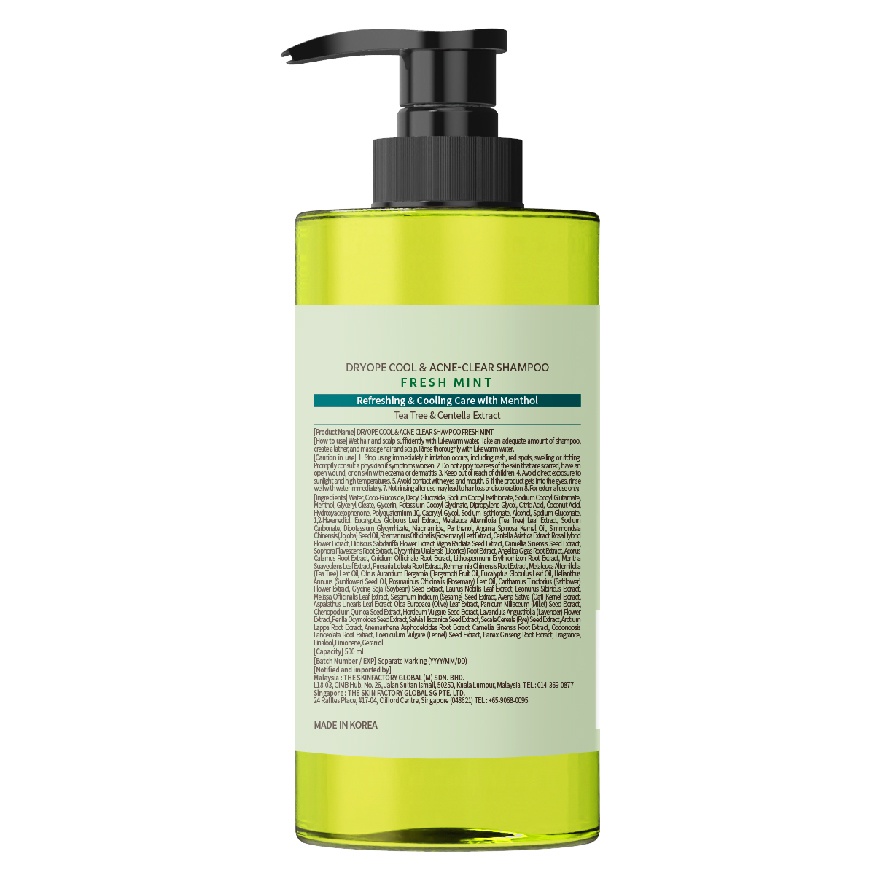 Cool & Acne Clear Shampoo Fresh Mint 500ml image