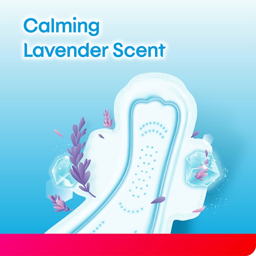 Herbal Cool Maxi Day Non Wing Pad 24cm (16s x 3 Packs) Sanitary Pad with Calming Lavender Scent image