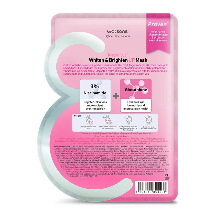 Niacin Whiten & Brighten Up Mask 1s