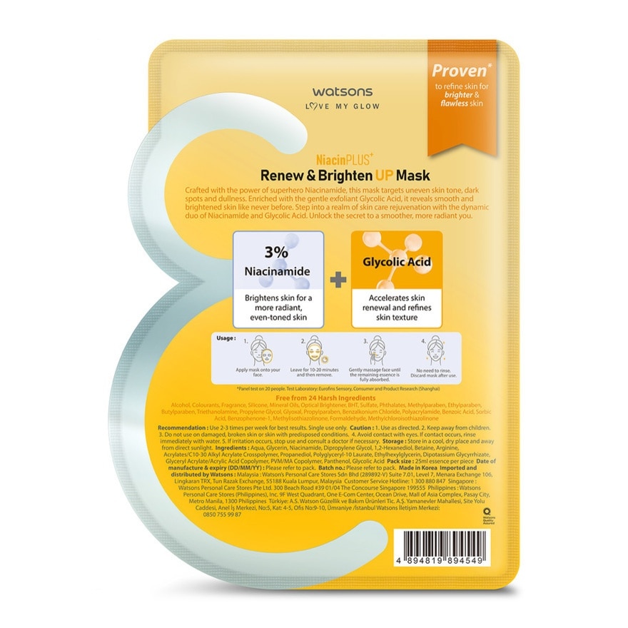 Niacin Moist & Brighten Up Mask 1s