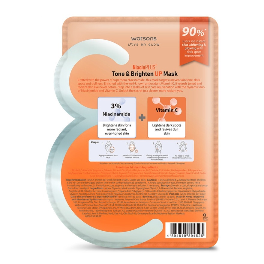Niacin Tone & Brigthen Up Mask 1s