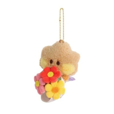 KPOP MERCHANDISE BTS-BT21 Plush Keyring Bouquet Shooky 1S