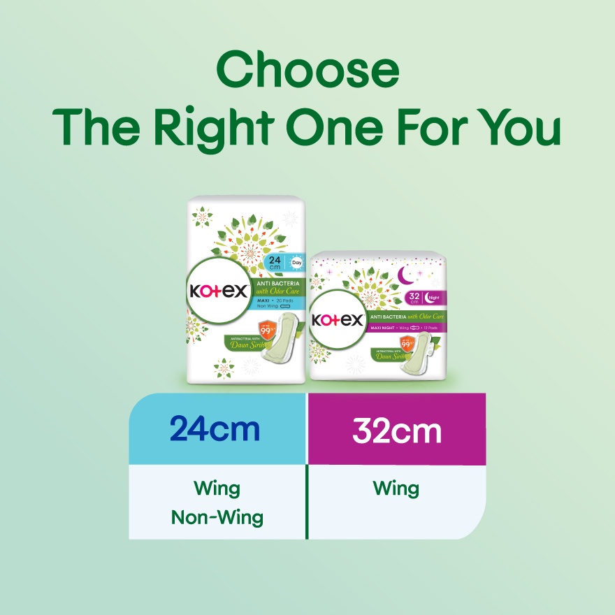 Anti-Bacteria Maxi Day Wing Pad 24cm (16s x 3 Packs) Sanitary Pad With Odor Care