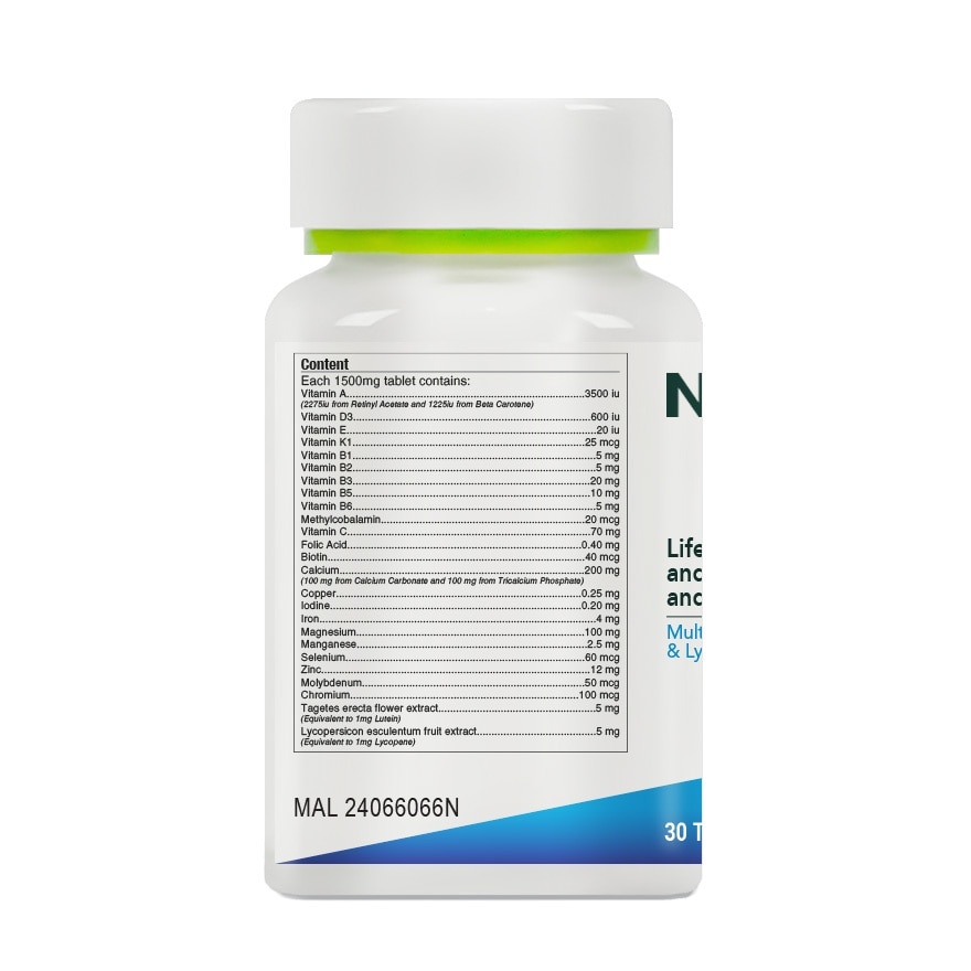 Lifefit Multivitamins and Minerals with Lutein and Lycopene Tablet 30s