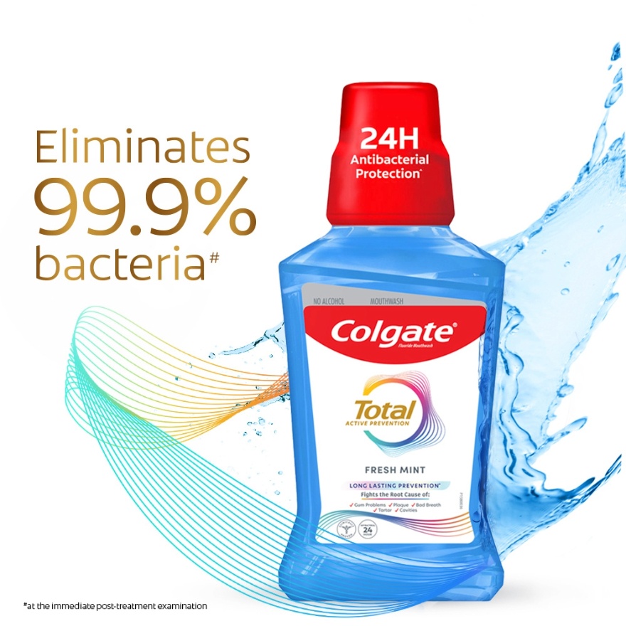 Colgate Total Active Prevention Mouthwash Fresh Mint 500ml image