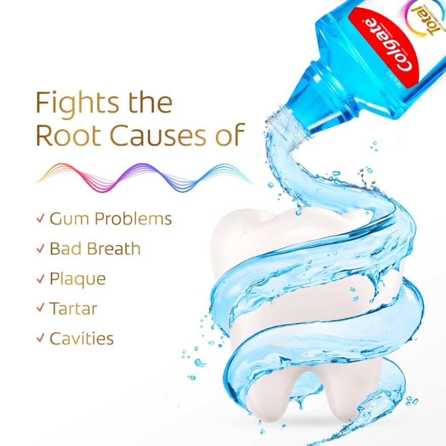 Colgate Total Active Prevention Mouthwash Fresh Mint 500ml image
