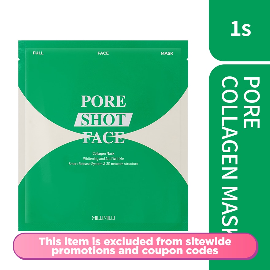 Full Face Collagen Mask Pore Shot 1s