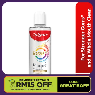 COLGATE Mouthwash Total Plaque Release Clear Mint 500ml