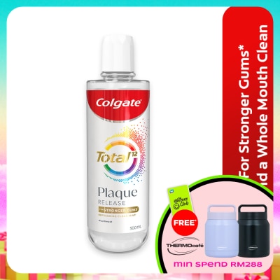 COLGATE - Colgate Total Plaque Release Antibacterial Mouthwash Refreshing Clear Mint 500ml