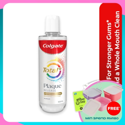 COLGATE Colgate Total Plaque Release Antibacterial Mouthwash Refreshing Clear Mint 500ml