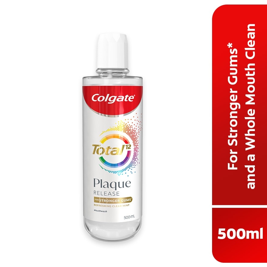 Colgate Total Plaque Release Antibacterial Mouthwash Refreshing Clear Mint 500ml