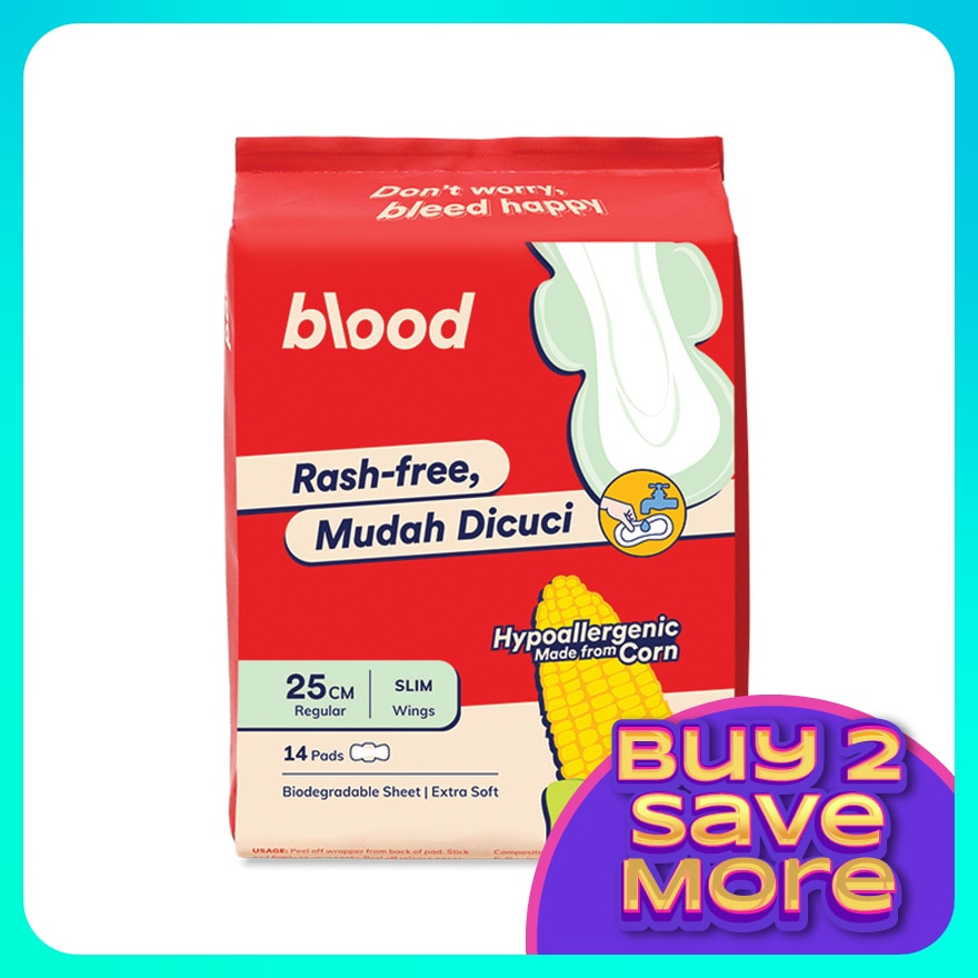 Mudah Dicuci Slim Corn Pad Regular Wings 25cm 14s