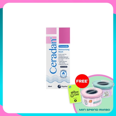 CERADAN Moisturising Wash For Face & Body 30ml