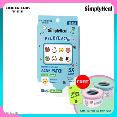 SIMPLYHEAL LINE FRIENDS minini Day & Night Premium Hydrocolloid Acne Patch 20s