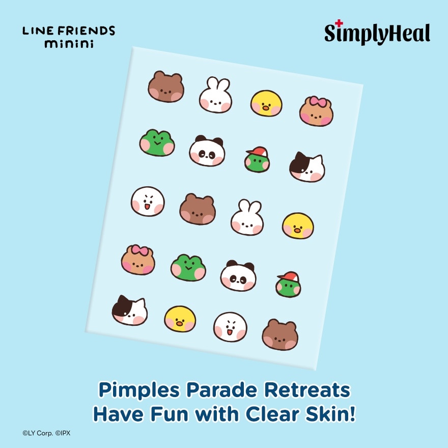 LINE FRIENDS minini Day & Night Premium Hydrocolloid Acne Patch 20s