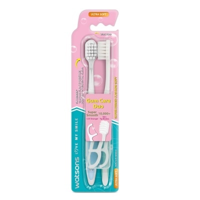 WATSONS - Super Dense Cushion Soft Toothbrush(Ultra Soft) 2S + Super Smooth round thread Dental Flosser 5s