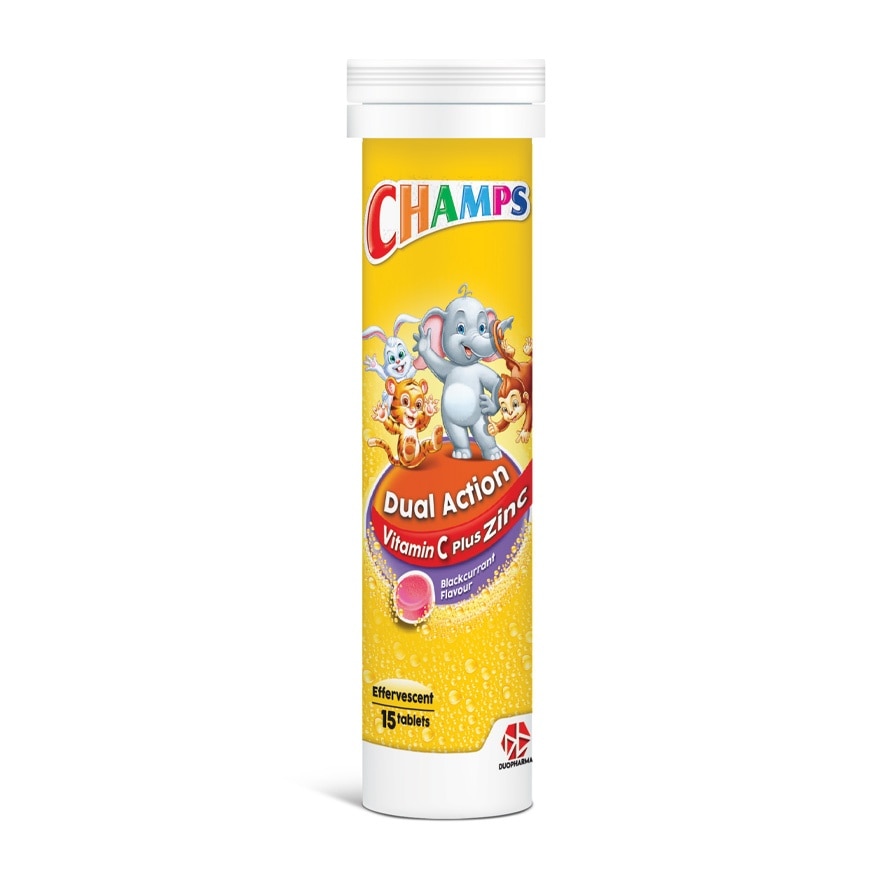 Effervescent Dual Action Vit C +Zinc Blackcurrant 15s