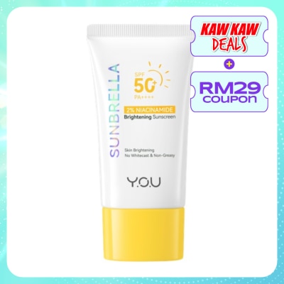 Y.O.U Sunbrella 2% Niacinamide Brightening Sunscreen SPF50 30ml