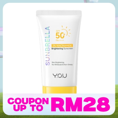 Y.O.U Sunbrella 2% Niacinamide Brightening Sunscreen SPF50 30ml