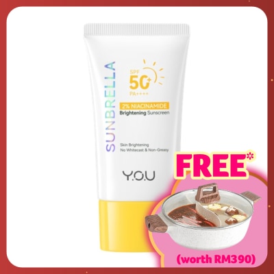 Y.O.U Sunbrella 2% Niacinamide Brightening Sunscreen SPF50 30ml