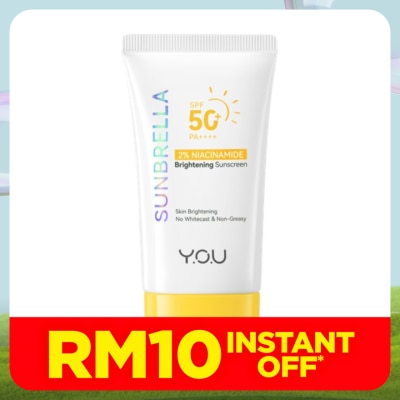 Y.O.U Sunbrella 2% Niacinamide Brightening Sunscreen SPF50 30ml