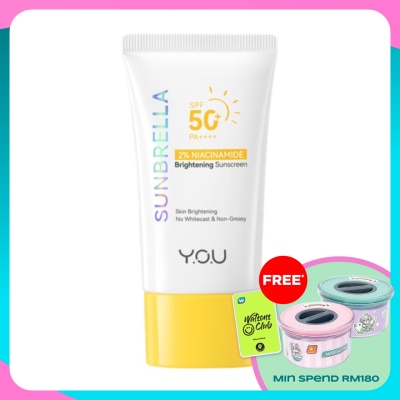 Y.O.U Sunbrella 2% Niacinamide Brightening Sunscreen SPF50 30ml